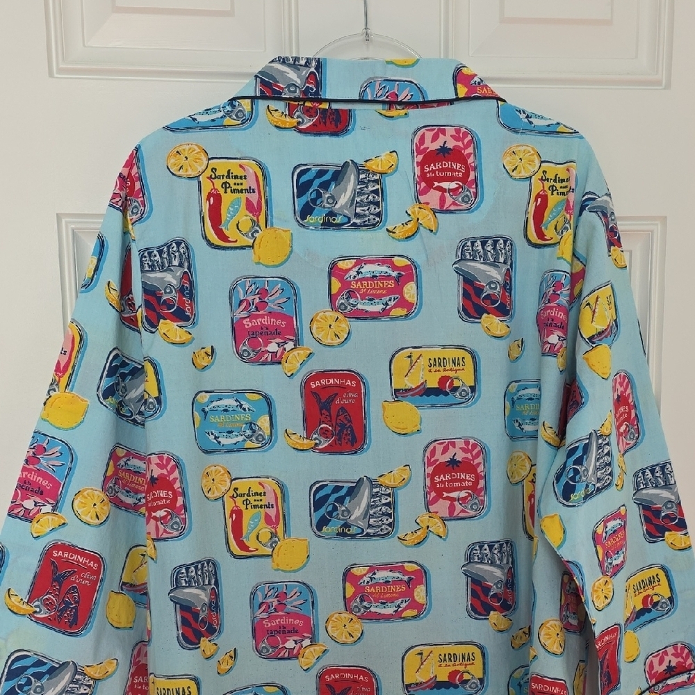Printfresh Cotton Pajamas Sardine/Lemon Graphic Design. Size 2X NWT - Picture 6 of 16